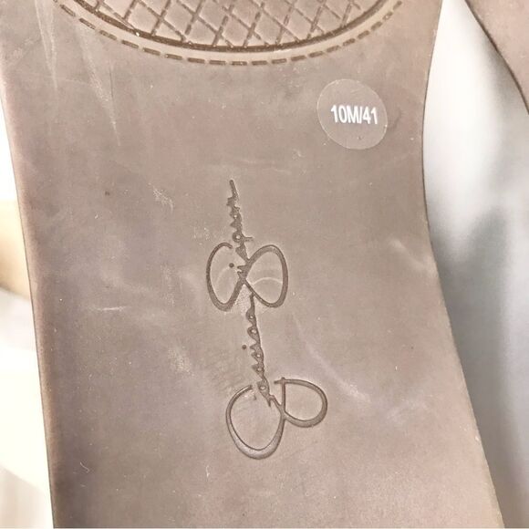 Jessica Simpson CRYSTIL Cream Brown Chunky Wood Platform Sandals - Picture 16 of 16